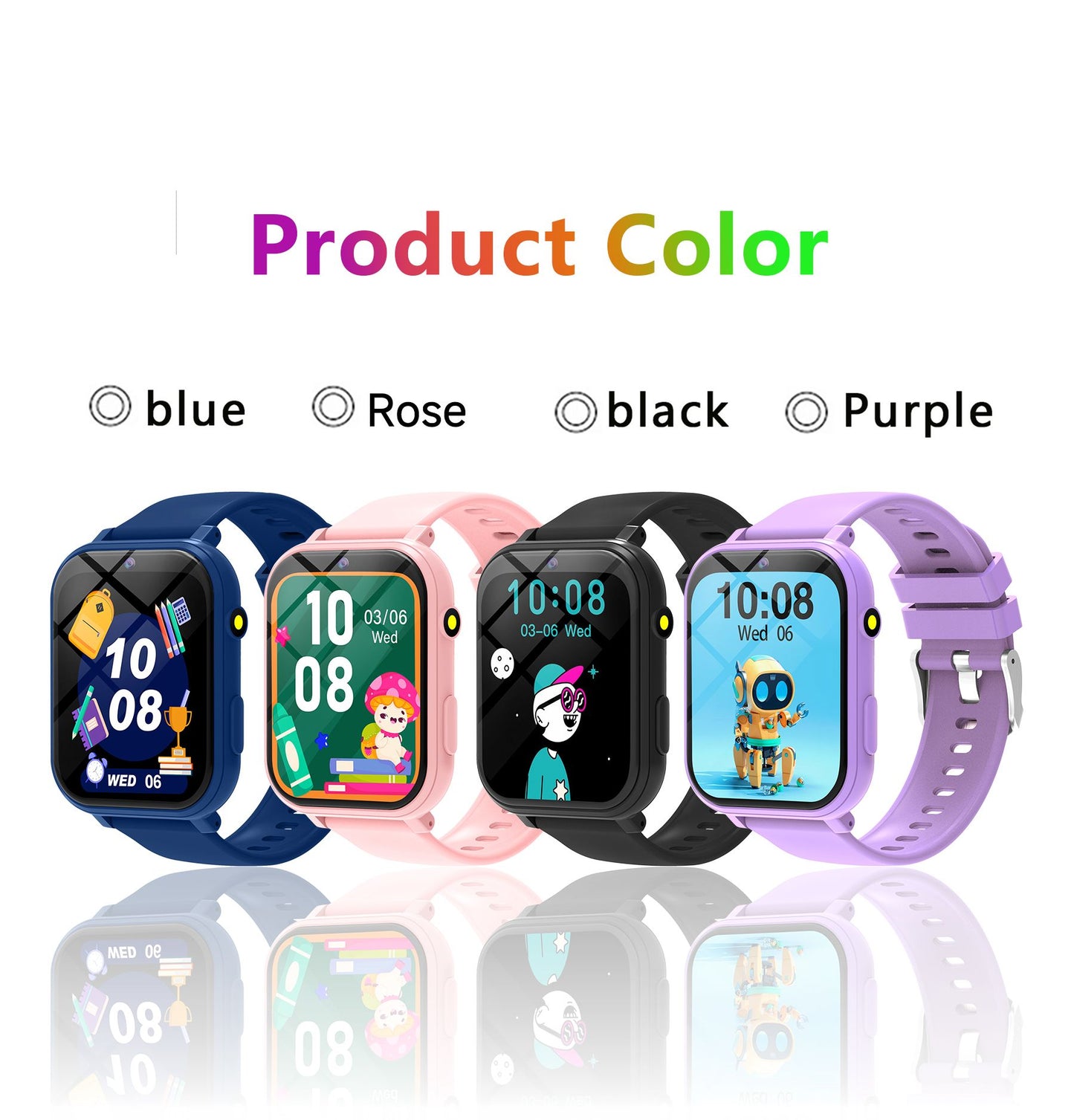 New Fashion Smart Watch For Children Games HD Screen Camera Flashlight Sleep Monitor Alarm Kids Birthday Holiday Gift Boy Girl
