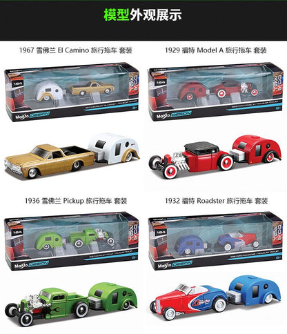 Maisto 1:64 Volkswagen Mercedes Benz Ford Chevrolet Brand collectible trailer die-cast precision model car Model collection gift