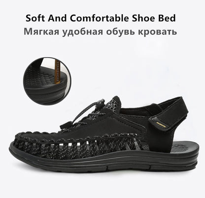 Summer New Sandals Fashion Handmade Weaving Casual Men Sandals Brand Designer Outdoor Walking Men's Shoes Summer Beach Shoes
