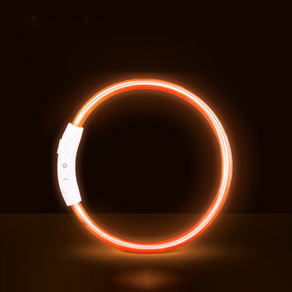 Coleira Luminosa LED para Cães e Gatos, Recarregável USB, Noturna, Anti-perda, Para Cães e Gatos de Pequeno, Médio e Grande Porte, Acessórios de Segurança para Animais de Estimação