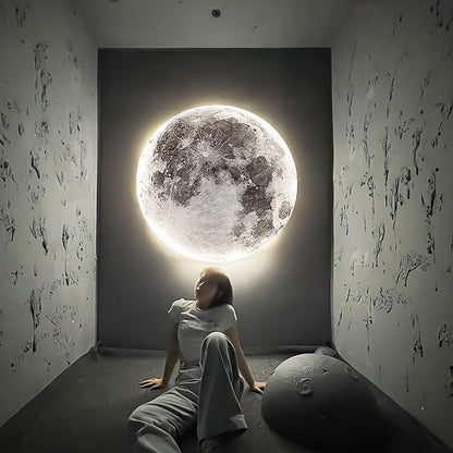 Modern LED Lunar Wall Lamp, Planetary Elegant Design Ceiling Lamp for Bedroom, Living Room Decor