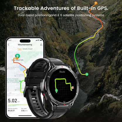 2025 AGPS New Men Smart Watch DIgital Military Sport Electronic Bluetooth 10 ATM Waterproof Diving Original Bracelet