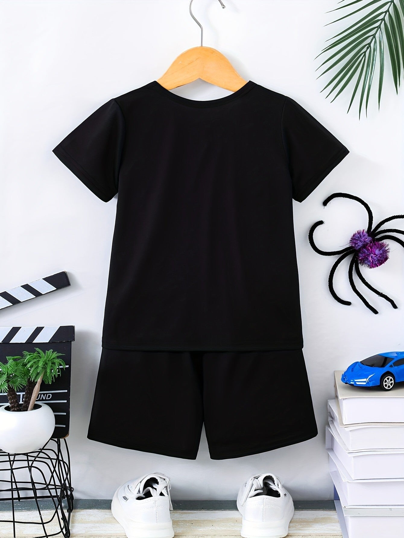 Summer Baby Boy Clothes Set Kid Girls Cartoon Colorful Spider Printed T-Shirts And Shorts 2pcs Suit Children Top Bottom Outfits