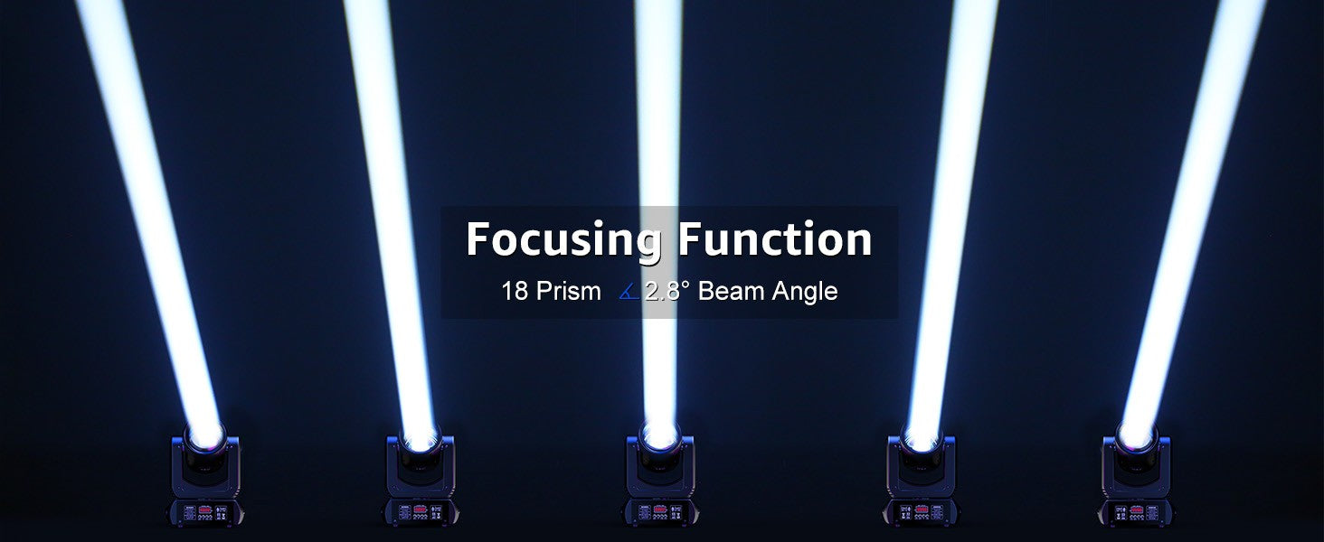 U’King 150W Beam Moving Head Lights 18Prism 8Gobo Stage Light DMX DJ Light For Wedding Church Party KTV Disco Dj Bar