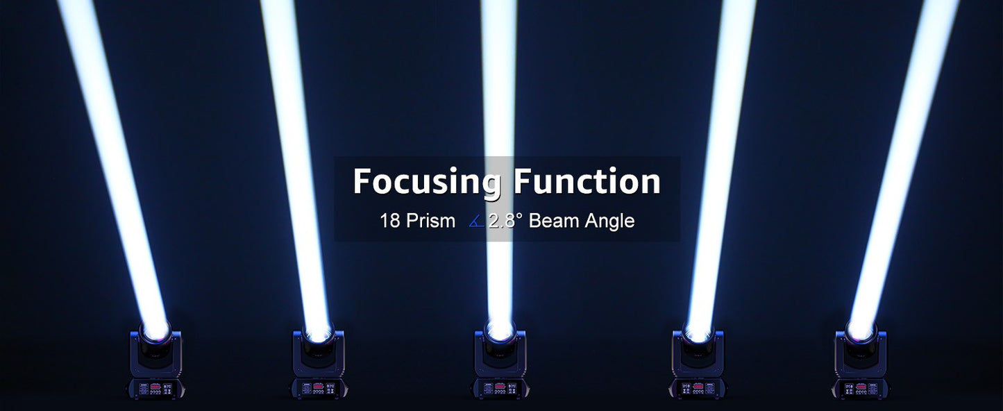U’King 150W Beam Moving Head Lights 18Prism 8Gobo Stage Light DMX DJ Light For Wedding Church Party KTV Disco Dj Bar
