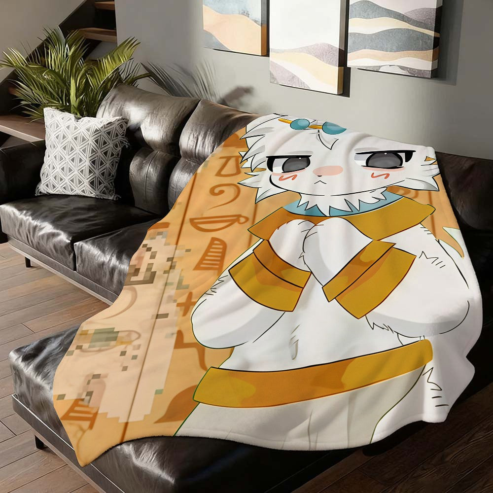 Cartoon cute B-Boykisser Blanket For Sofa Office Bed Plane Travel Sleep Read Relax Camping Soft And Warm