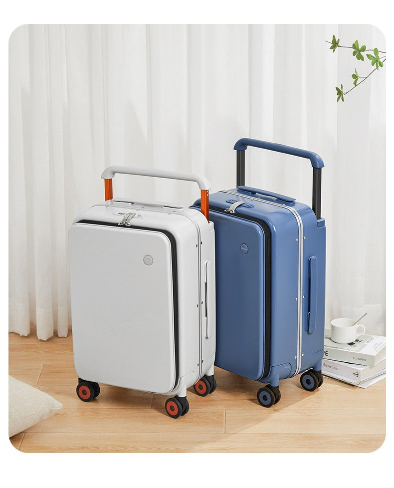 Mixi Novo Design Mala de Viagem com Alça Larga Masculina Bagagem de Mão Feminina com Rodinhas 20 Polegadas de Bordo PC Estrutura de Alumínio M9275