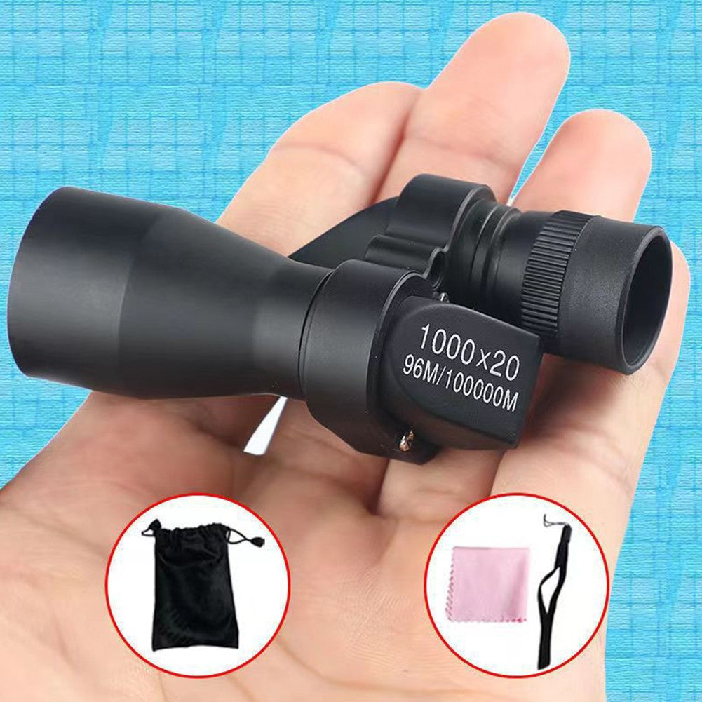 Telescópio Profissional Portátil Infantil Mini Externo 1000X20 à Prova de Choque com Pano de Limpeza para Observação de Pássaros Turismo