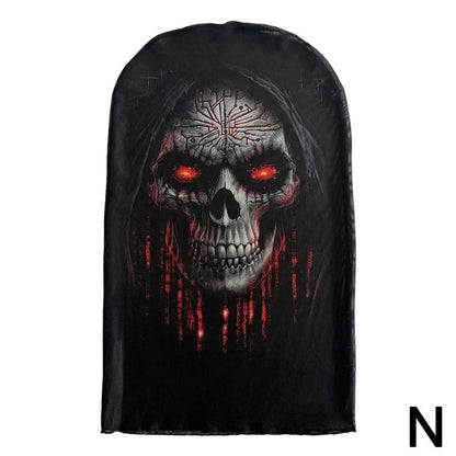 3D printed mask for role-playing full face covering elastic mesh printed mask fashionable Halloween makeup dance party headwear