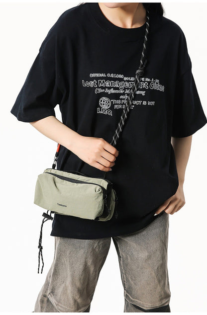 Unisex Camp Messenger Bag Large Capacity Shoulder Bag for Men Women Durable Nylon Hiking Travel Backpack