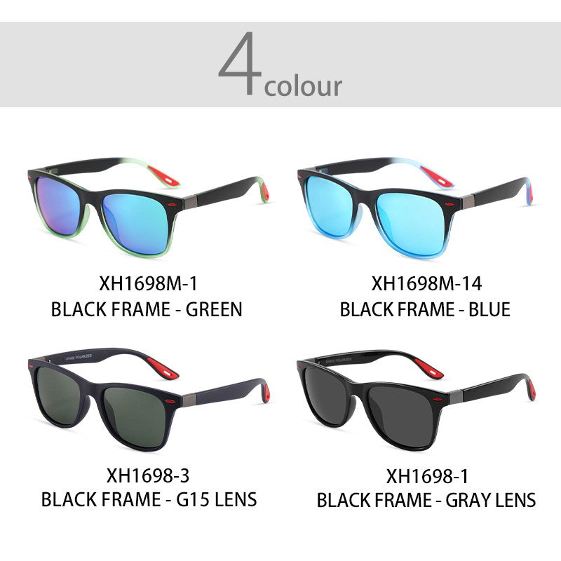 Óculos de Sol Vintage Quadrados Polarizados Masculinos Femininos Retrô para Dirigir Pescar UV400