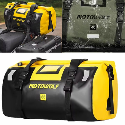 Motorcycle Waterproof Tail Bag Travel Outdoor Dry Luggage Roll Pack Bag 20 /40/66 Motorbike Luggage Backpack Motorcycle Seat Bag
