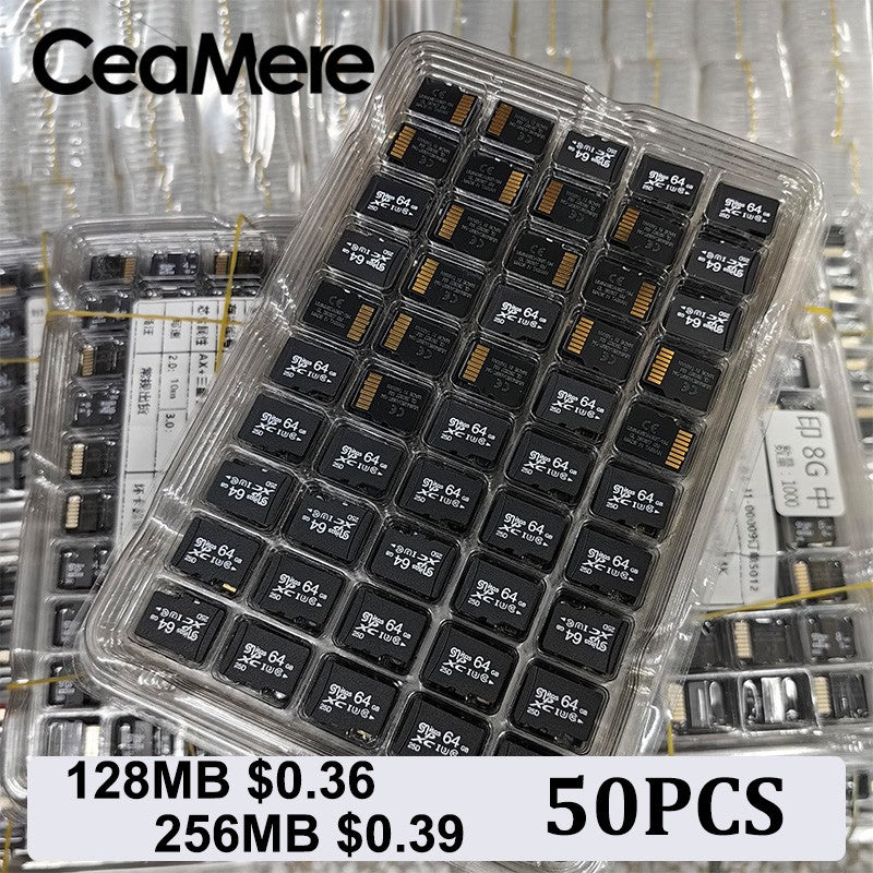 ?CeaMere 50Pcs SD TF Card Bundle, 2GB/8GB/32GB/64GB Class 10 U3 Memory Card for Smartphones Cameras Drones Action Cameras Table