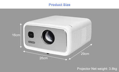 Projetor FlixTone D9W Ultra 3000 ANSI Full HD 1080P para Filmes Android WiFi 6 Home Theater Projetor Beam para Vídeos ao Ar Livre