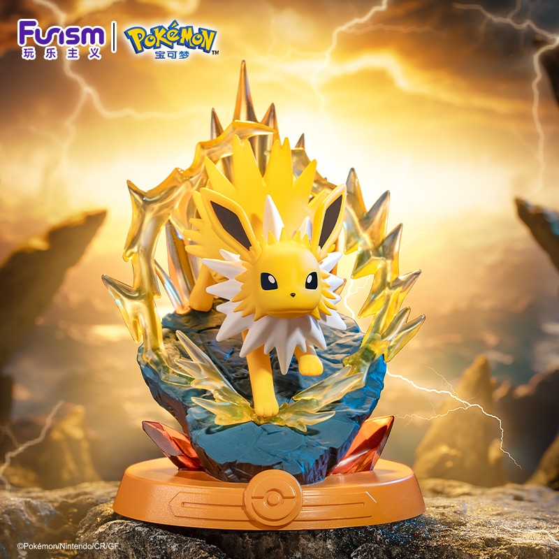 Anime Pokemon Funism Aventura Original Eevee Família Terno BlindBox Flareon Espeon Sylveon Action Figure Coleção Modelo de Brinquedo Presente