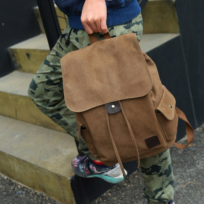New High Quality Canvas Men Backpack Large Shoulder School Bag Rucksack For Boys Travel Fashion Camping Bags Fashion Simple Bags