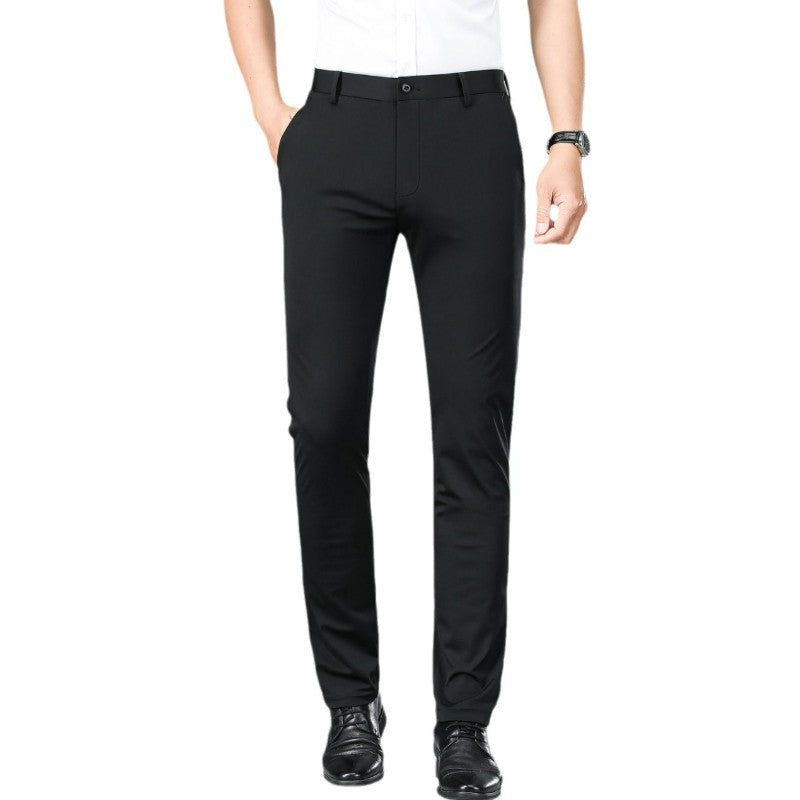29-40 Men's Summer Pants Thin Straight Stretch Casual Pants with No Trace  khaki man trousers for work Fabric Silky Cool Feeling