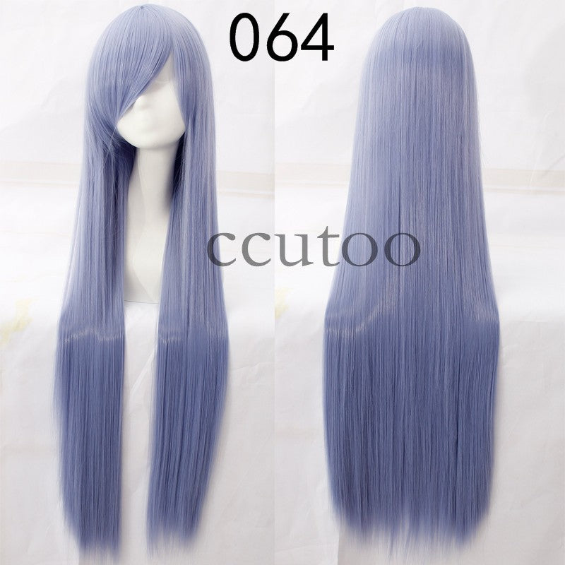 ccutoo 100cm Peruca de Cosplay Reta Sintética de Cabelo Longo de Alta Temperatura 82 Cores Disponíveis