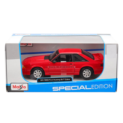 Maisto 1:24 1993 Ford Mustang SVT Cobra modelo de carro de liga fundido modelo de precisão estática de coleção presente de brinquedo de jogar