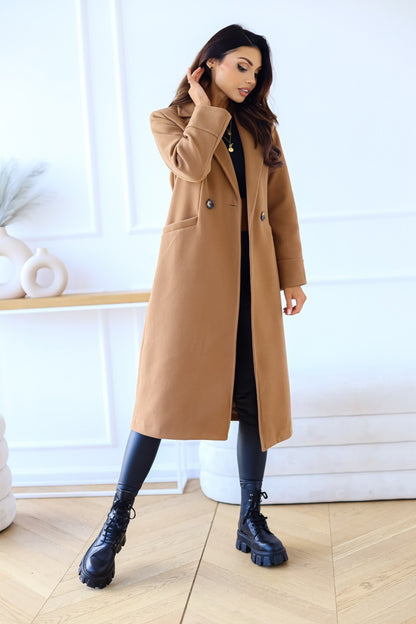 Autumn and winter 2024 new women's long woolen coat Korean version of the loose temperament haute overcoat coat