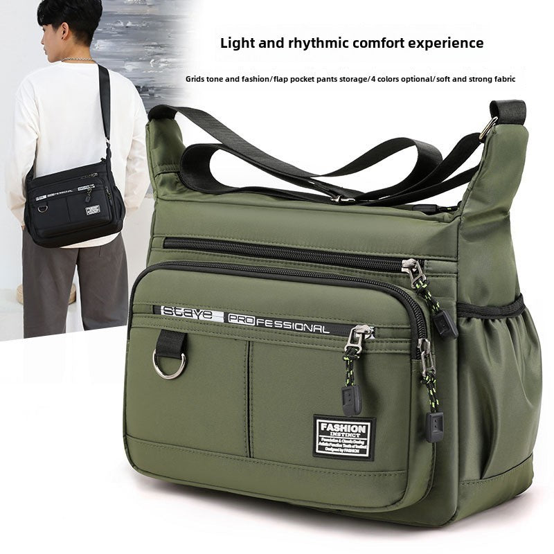 Mens Messenger Bag Crossbody Shoulder Bags Men Small Sling Pack for Work Business Waterproof Oxford Packs Satchel Purse
