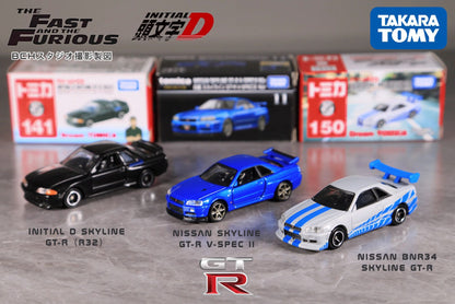 TOMY GTR R34 Skylin Carros de Liga Fundidos e Veículos de Brinquedo Modelo de Carro em Miniatura Escala de Modelo de Carro Para Crianças