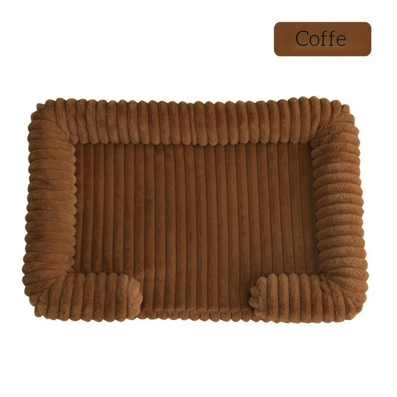 Cama Calmante para Cães Ortopédica em Espuma Viscoelástica Tamanhos P M G GG GGG Sofá com Capa Removível e Impermeável e Tapete de Pelúcia para Cães de Pequeno, Médio e Grande Porte