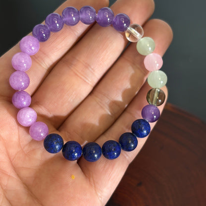 Pulseira de Contas de Pedra Natural Simbólica Feminina Masculina Alívio da Ansiedade Proteção Dinheiro Espiritual Joia do Amor-Próprio