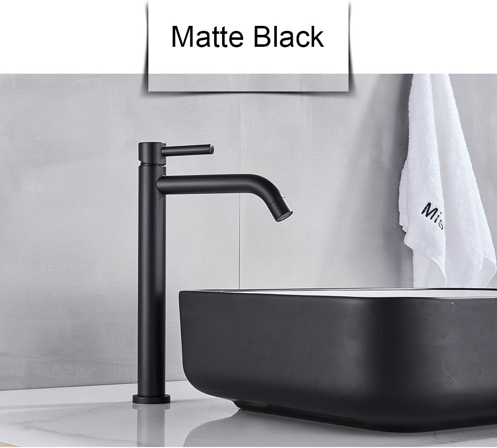 Black Basin Faucet Bathroom Washbasin Water Mixer Tap Hot Cold Water Basin Sink Tap Bathroom Faucet Tap Brushed Gold Faucet