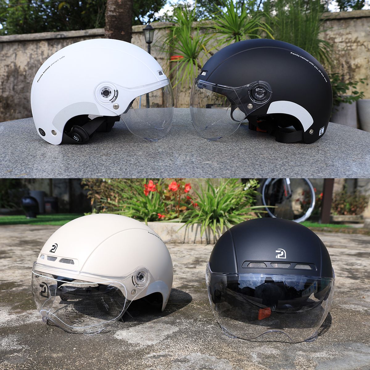 Capacete de Ciclismo PEMILA Com Lente de Óculos Proteção de Orelha Adesivo Refletivo Capacete de Bicicleta MTB Bicicleta de Estrada E-Bike Capacete de Bicicleta Para Adultos