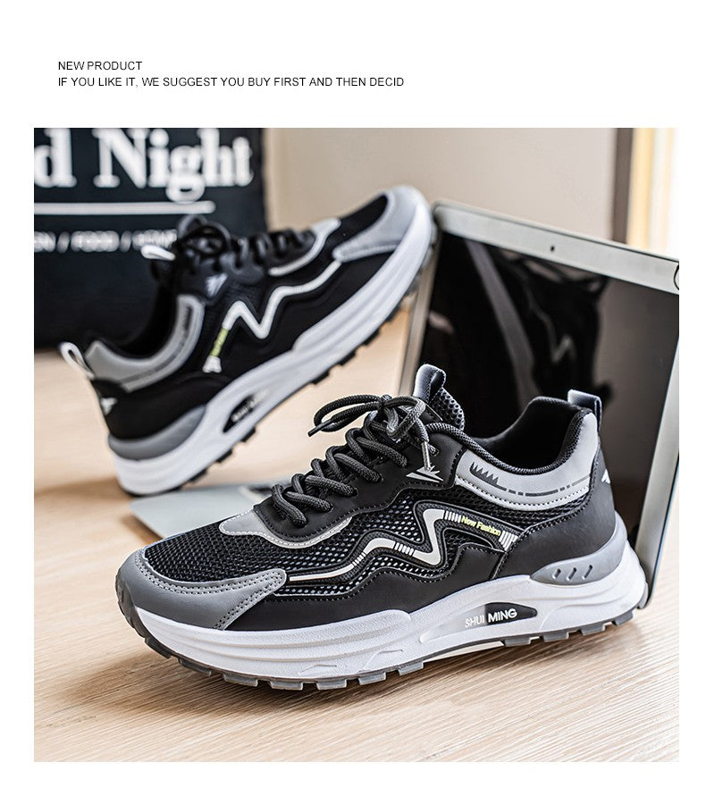 Men's Breathable Running Shoes Anti-skid Athletic Sneakers 2025 Casual Shoes Walking Shoes Lightweight Trendy Casual Sports Shoe