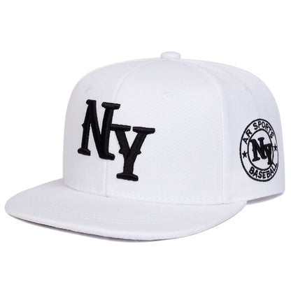 Bonés de beisebol casuais ajustáveis para primavera e outono, bonés unissex bordados com letras NY, estilo hip-hop, para uso ao ar livre, chapéu de proteção solar, boné esportivo