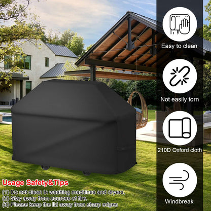 BBQ Grill Barbeque Cover Anti-Dust Waterproof Weber Heavy Duty Charbroil BBQ Cover Outdoor Rain Protective Barbecue Cover
