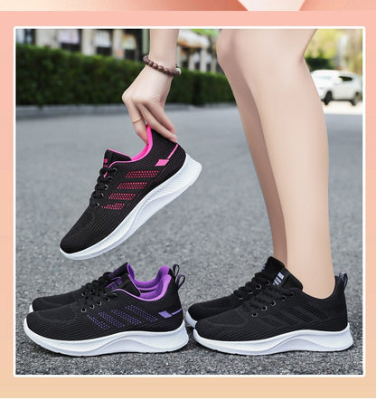 Litfun Women's Casual Sports Shoes Fashion Female Soft Bottom Sneakers Breathable Mesh Running Shoes Leisure Light Flats Shoes