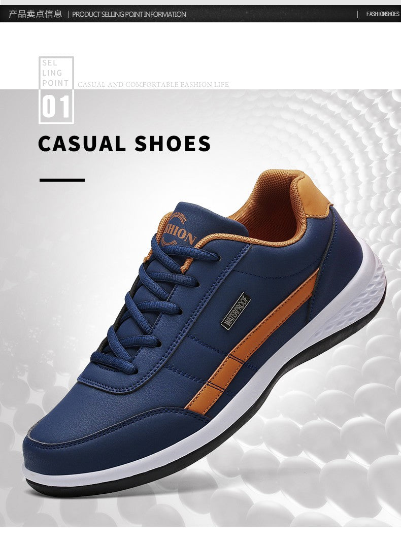 Sapatos masculinos de couro tênis tendência casual italiano respirável lazer masculino tênis calçados antiderrapantes sapatos vulcanizados masculinos