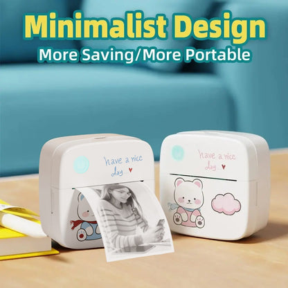 1200mAh Mini Printers Wireless Bluetooth Label Maker Printer 57mm Thermal Stickers Printer For School Home Text Photo Printing