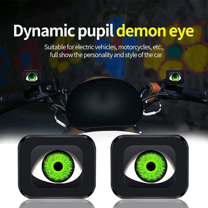 2pcs Motorcycle Devil Eyes Rearview Mirror Light Universal Dynamic LED Motorcycle Bike Handle Devil Eye with Switch Control