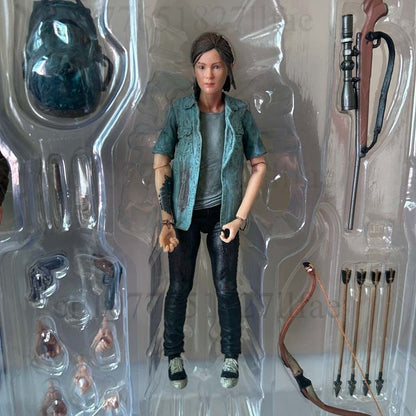 NECA Boneco The Last Of Us Part 2 Joel Ellie Com Arco Boneco de Ação 18cm Conjunto 2 Peças Modelo Brinquedo Boneca Articulada Presente de Aniversário