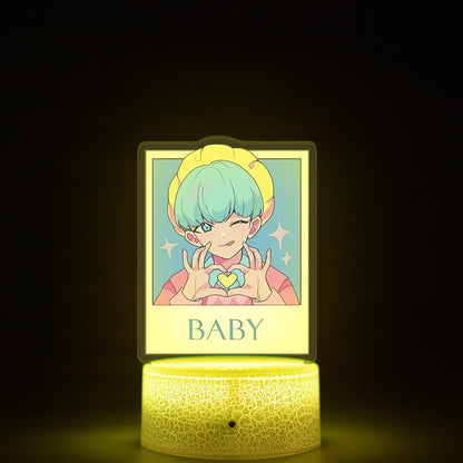 KPop K-POP Demon Hunters Kawaii Zoe Rumi Mira Saja Boys Superstar Monochrome Light Remote Control 16 Color Light Night Light