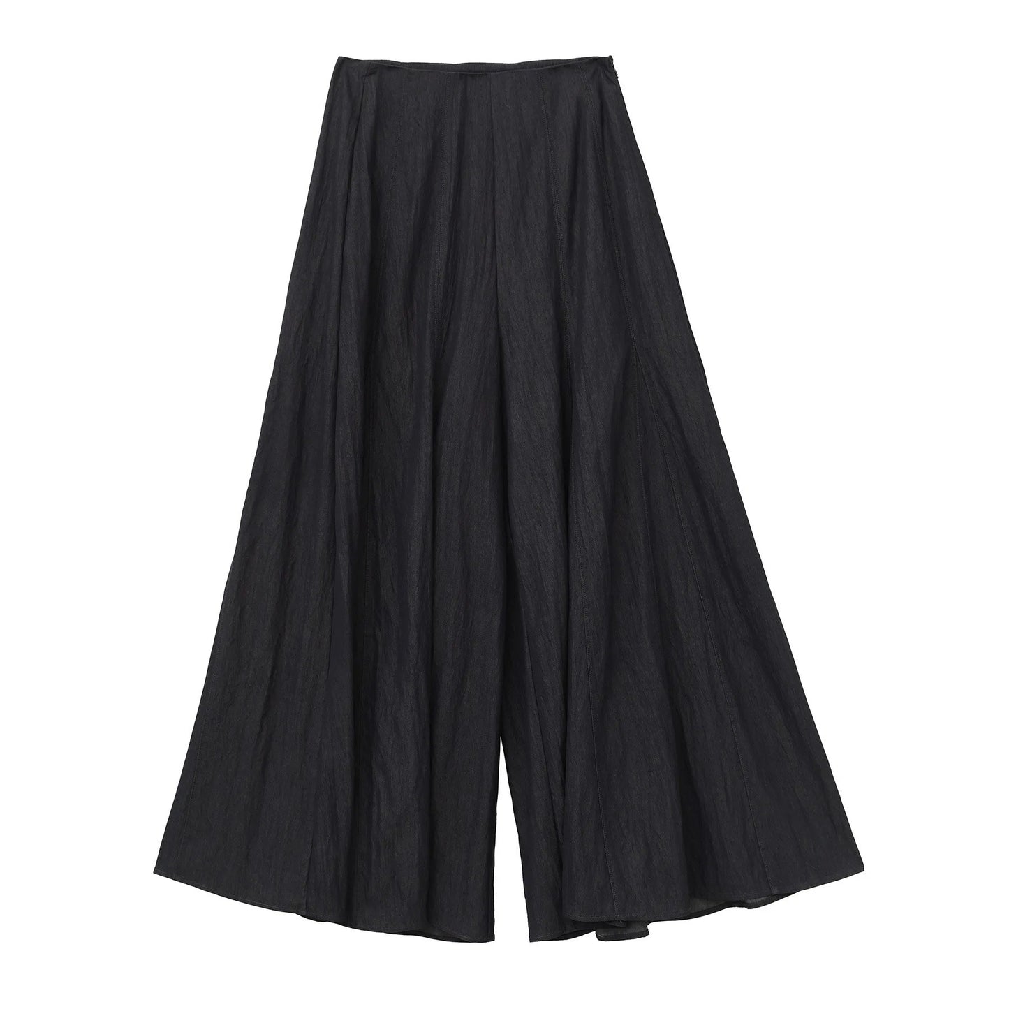 Neihe Summer Fashion Casual Wide Leg Denim Skirt Pants High-End Sensation Women's Long Pants Nine Points Seven Points Five Point