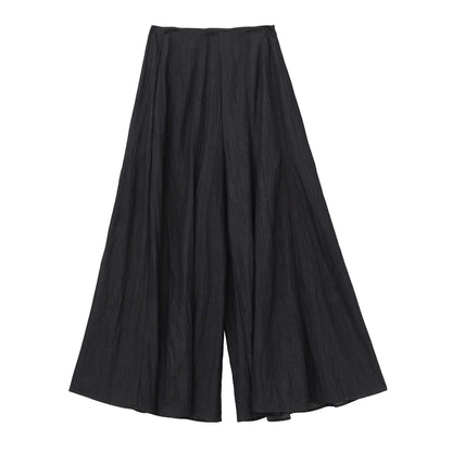 Neihe Summer Fashion Casual Wide Leg Denim Skirt Pants High-End Sensation Women's Long Pants Nine Points Seven Points Five Point