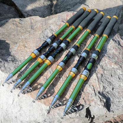 Sougayilang 4 Cores Vara de Pesca Telescópica 1,8m-2,7m Fibra de Vidro Cabo EVA Carpa Vara de Pesca Spinning Peso de Pesca 4,5kg