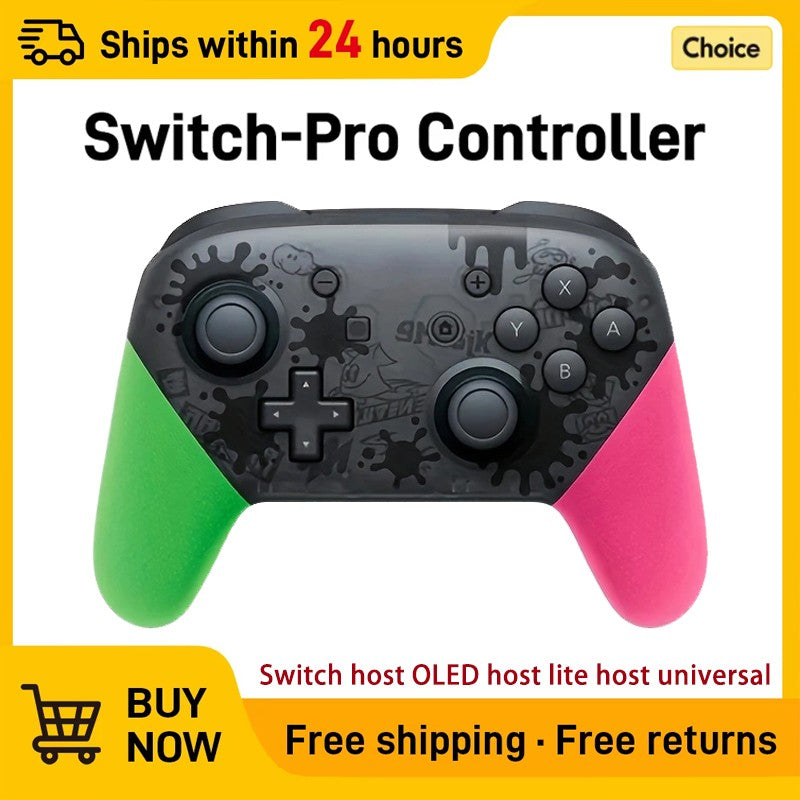 Wireless Bluetooth Gamepad Controller with Wake Function Joystick 6-Axis Gyro HD Vibration for Switch Game Console