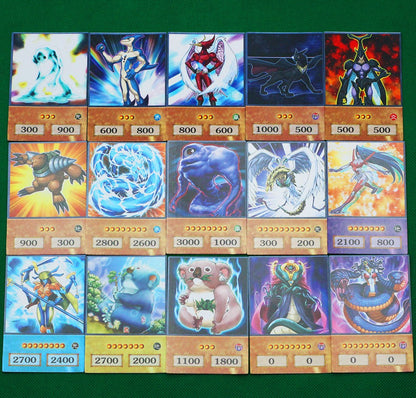 100 unids Yu-Gi-Oh Anime Estilo Cartas Olhos Azuis Mago Negro Exodia Obelisco Slifer Ra Yugioh DM Cartão Clássico Proxy DIY Presente Infantil