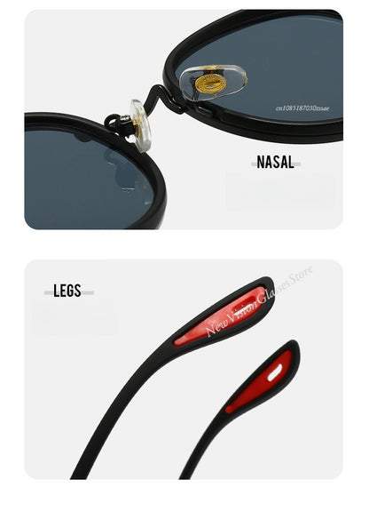 Vintage Designer Outdoor Sunglasses Men Round Fashion Plastic Titanium High Quality Sun Glasses Man UV Protection Glasses Woman