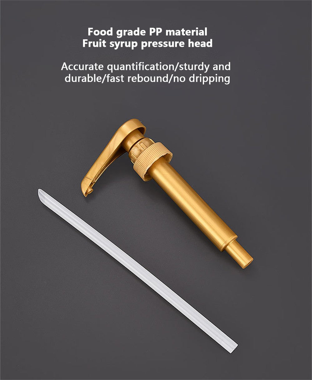 Leeseph Syrup Pump Dosador de Xarope Bomba de Xarope Dourada para Garrafa de Xarope de 750ml/25.4oz Bombas de Xarope para Cafeteria
