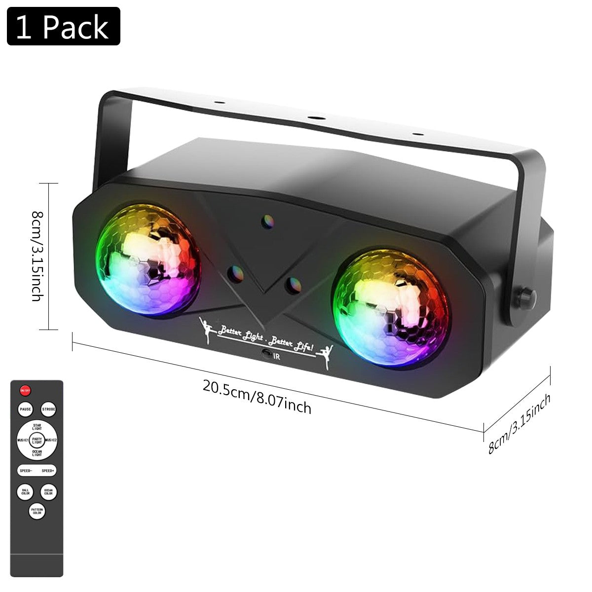 Party Disco Ball Dj Disco Light Strobe Dance Sound Activated with Remote Control Stage Rave Light Ocean Star Projector for Club