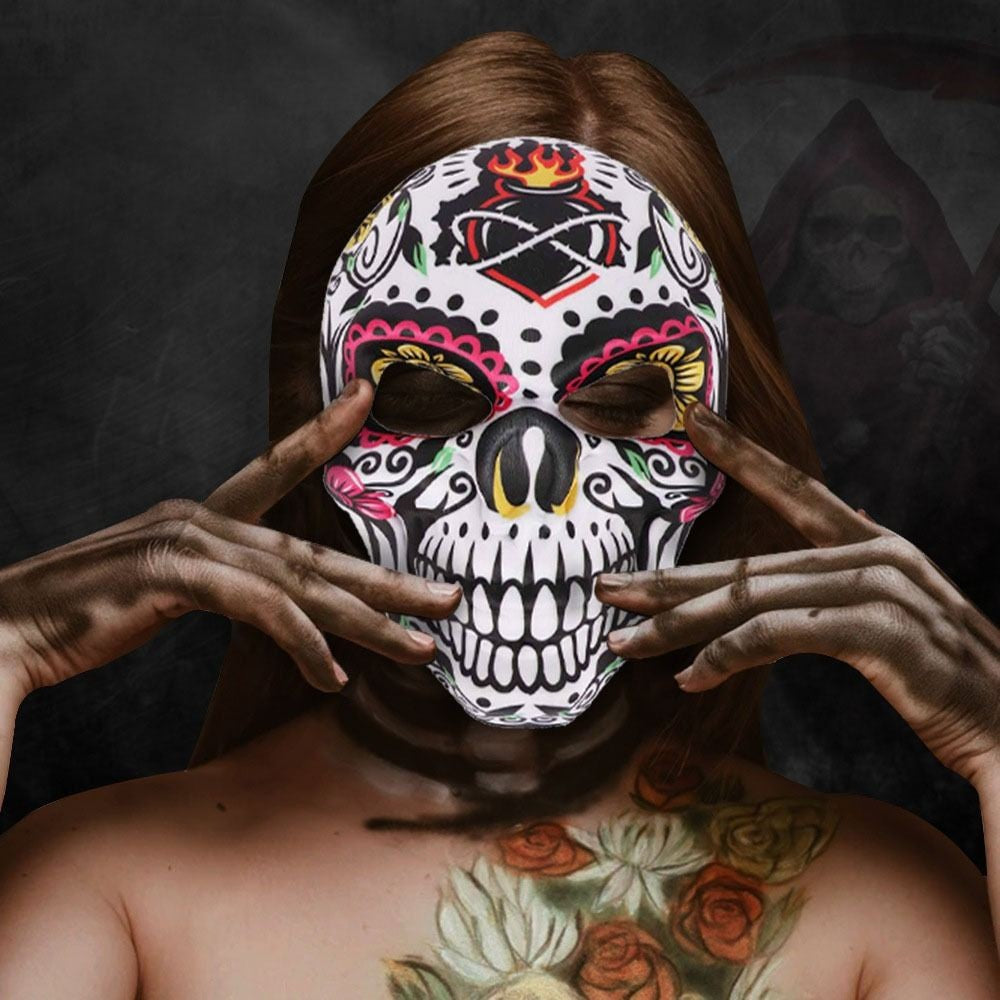 Adult Halloween Skull Mask Novelty DIY Cosplay Mask Full Face Day of The Dead Masks