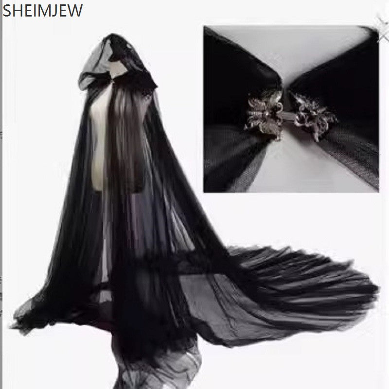 Medieval Shawl Men And Women Adult Gothic Punk Fairy Elf Witch Wedding Wicca Hooded Cape Halloween Role Play Vampire Costume