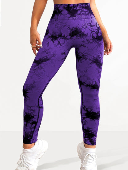 Women's Seamless Tie-dye Yoga Pants High Waist Soft Comfortable Gym Fitness Sportswear Workout Leggings Tights